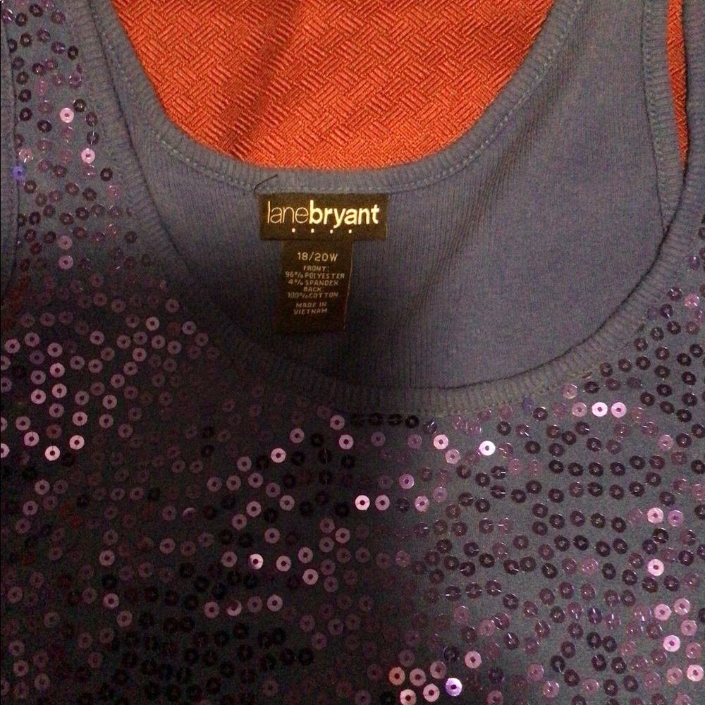 Plus size sequined tank top